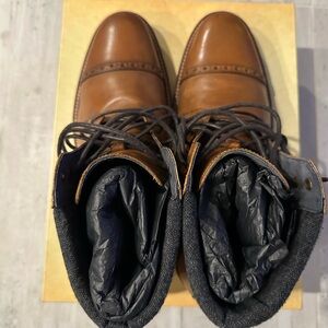 Johnston and Murphy karnes Men's Brown Leather Dress Shoes